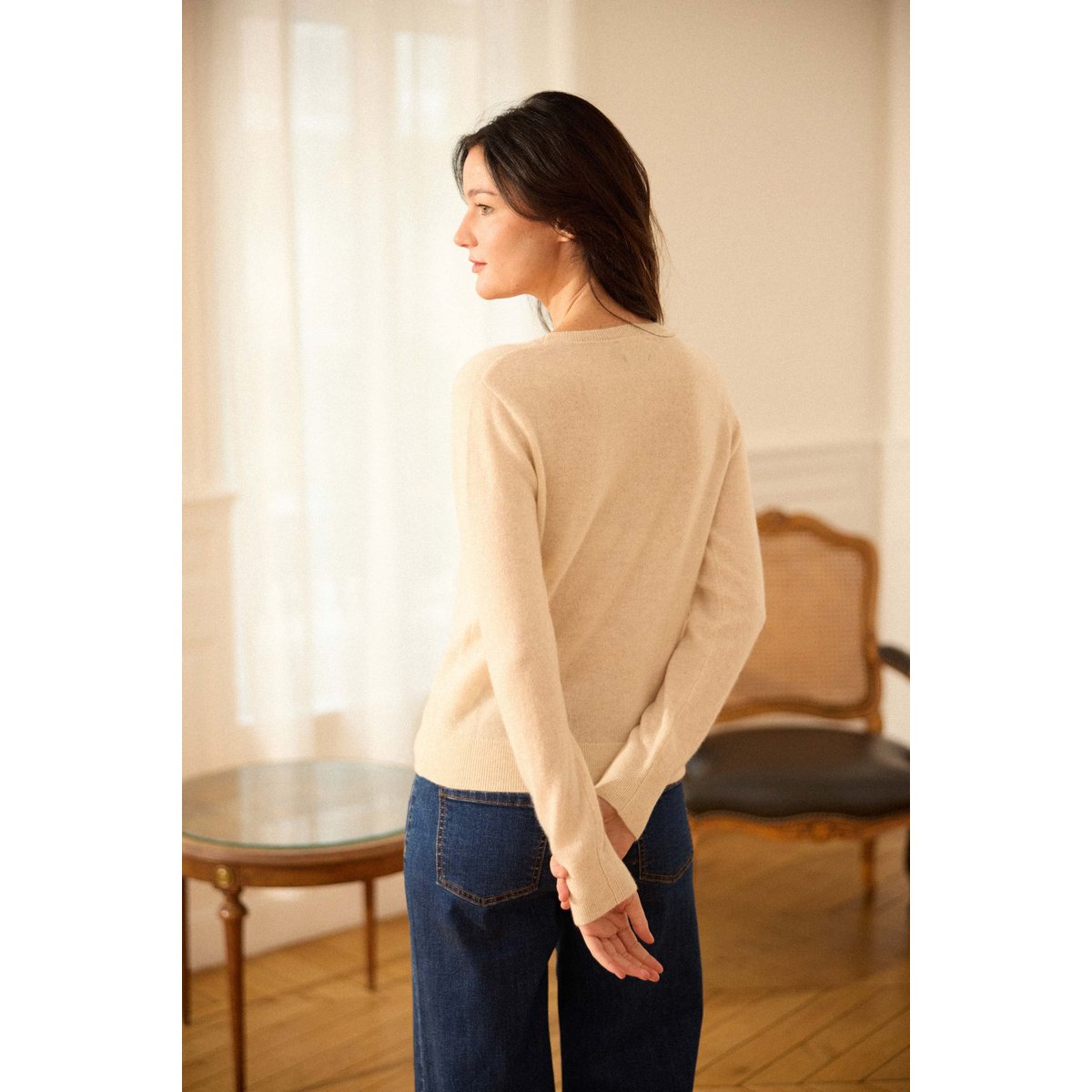 Pulls col rond/sans col MELINA 11-ecru chine, LA PETITE ETOILE
