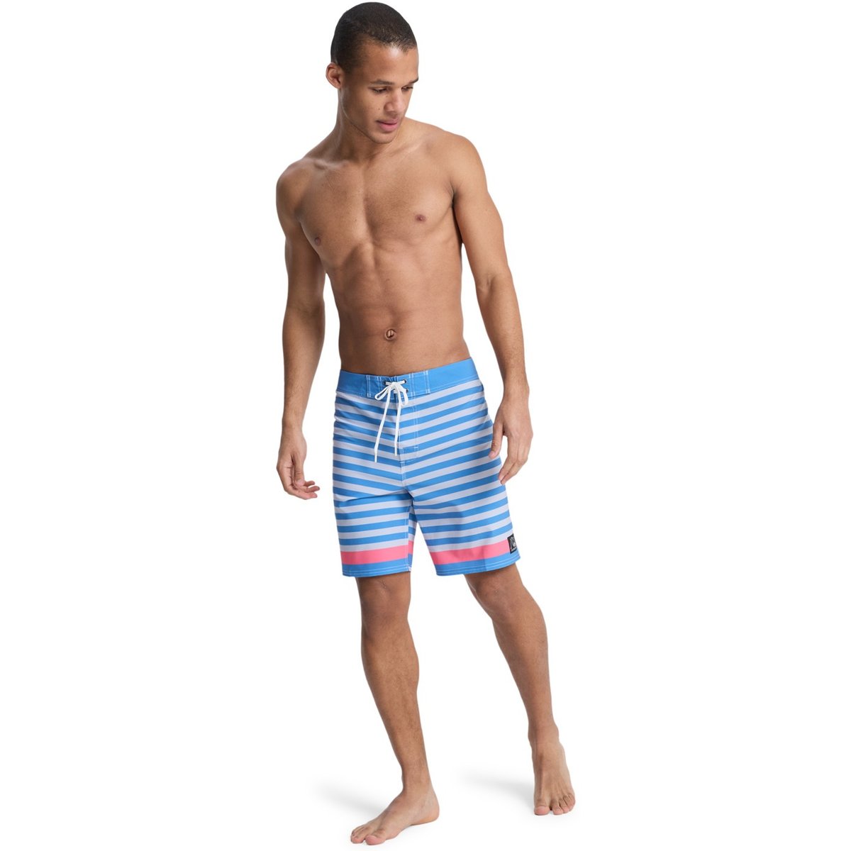 Boardshort ORIGINAL BTZ STRIPE 18" bleu riviera biarritz stripe, QUIKSILVER