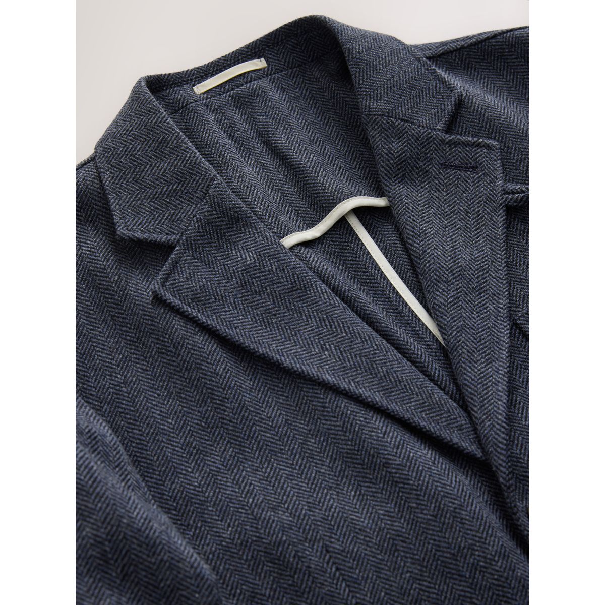 Blazer regular en laine à chevrons bleu marine, NEXT