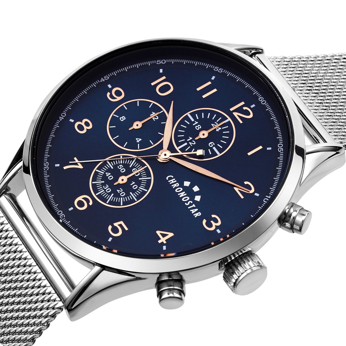 Montre multifonction DANDY bleu, CHRONOSTAR