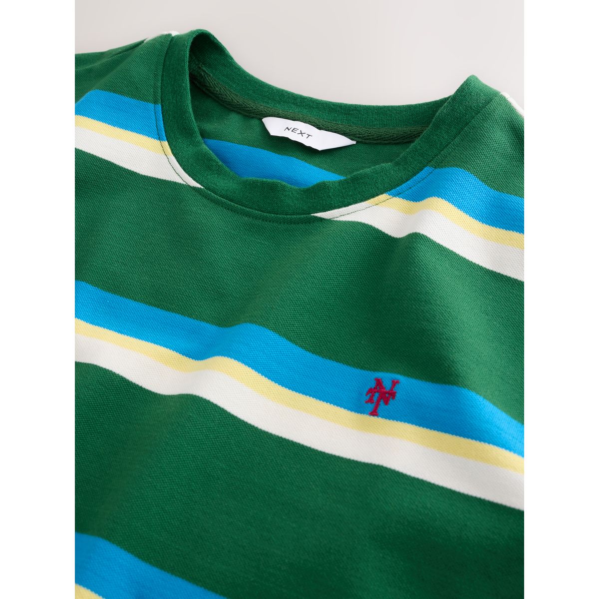 T-shirt à rayures horizontales vert/bleu, NEXT