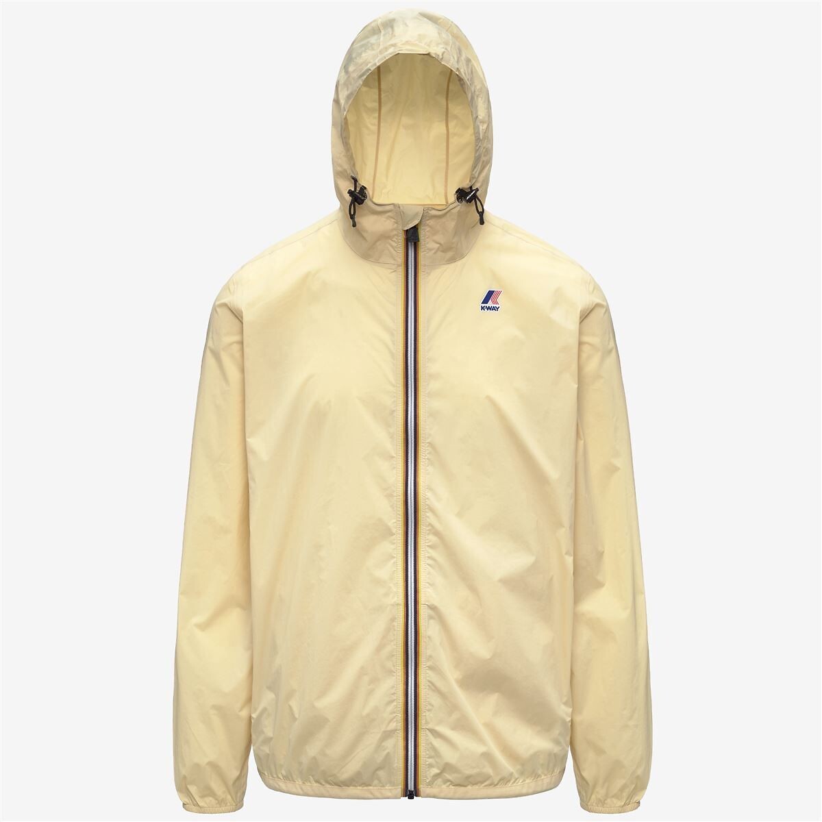 Coupe-vent à capuche unisexe LE VRAI CLAUDE 4.0 jaune beige, K-WAY