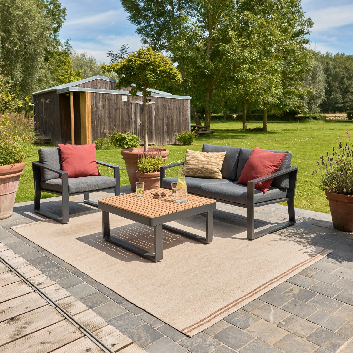 Tapis en polyester, NATIVE beige, INSPIRE