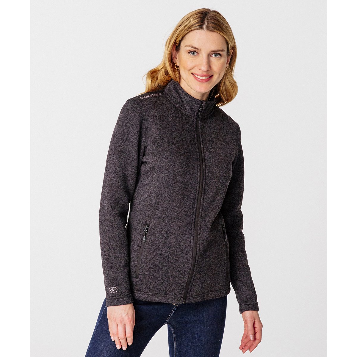Polaire col montant Thermolactyl noir chiné, DAMART SPORT