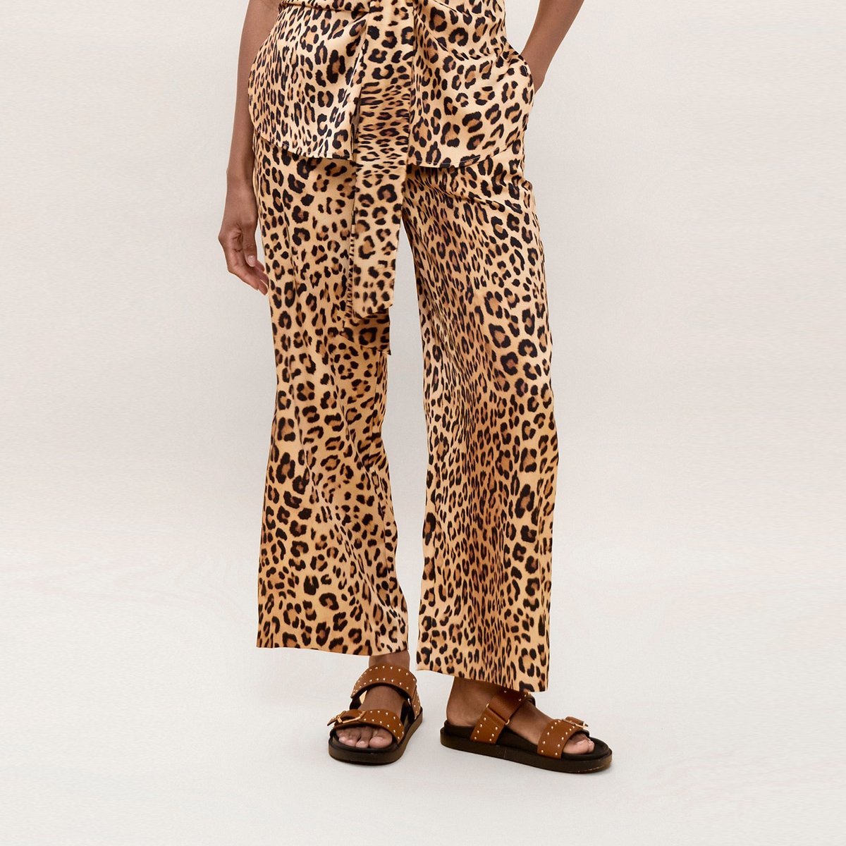 Pantalon imprimé léopard fluide léopard, LOLA CASADEMUNT