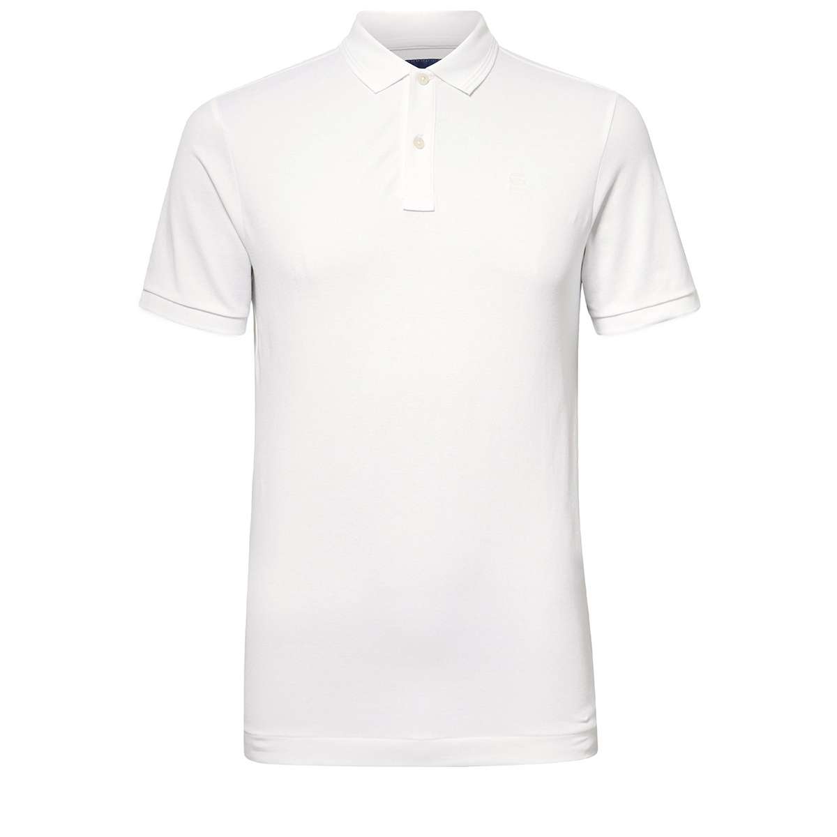 Polo en coton biologique rose uni avec une coupe droite et un col boutonné blanc, G-Star RAW