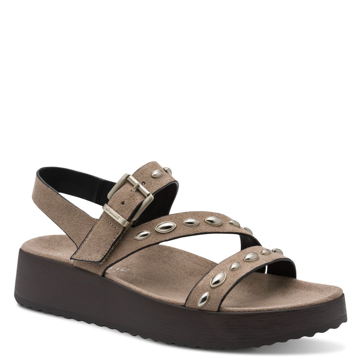 Sandale à talon en boucle marron taupe, TAMARIS