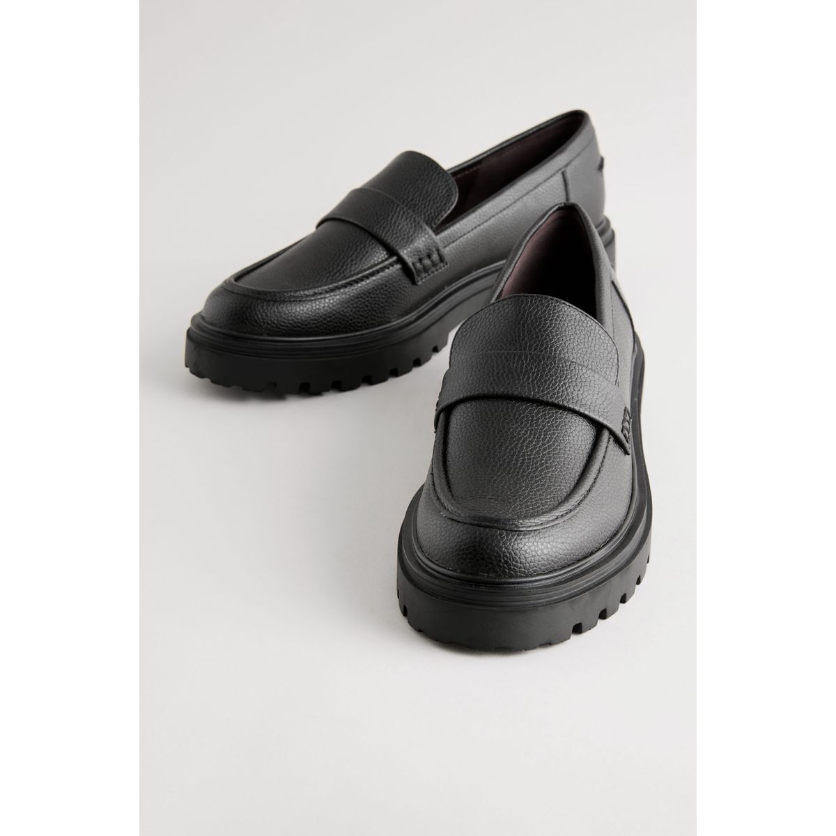 Mocassins à semelle épaisse noir, NEXT