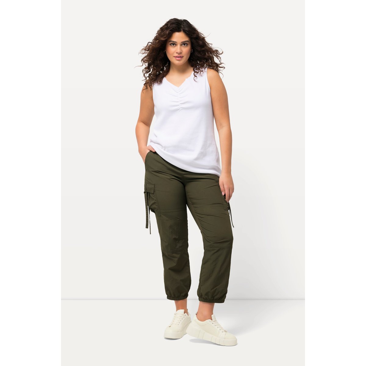 Pantalon cargo gris olive, ULLA POPKEN