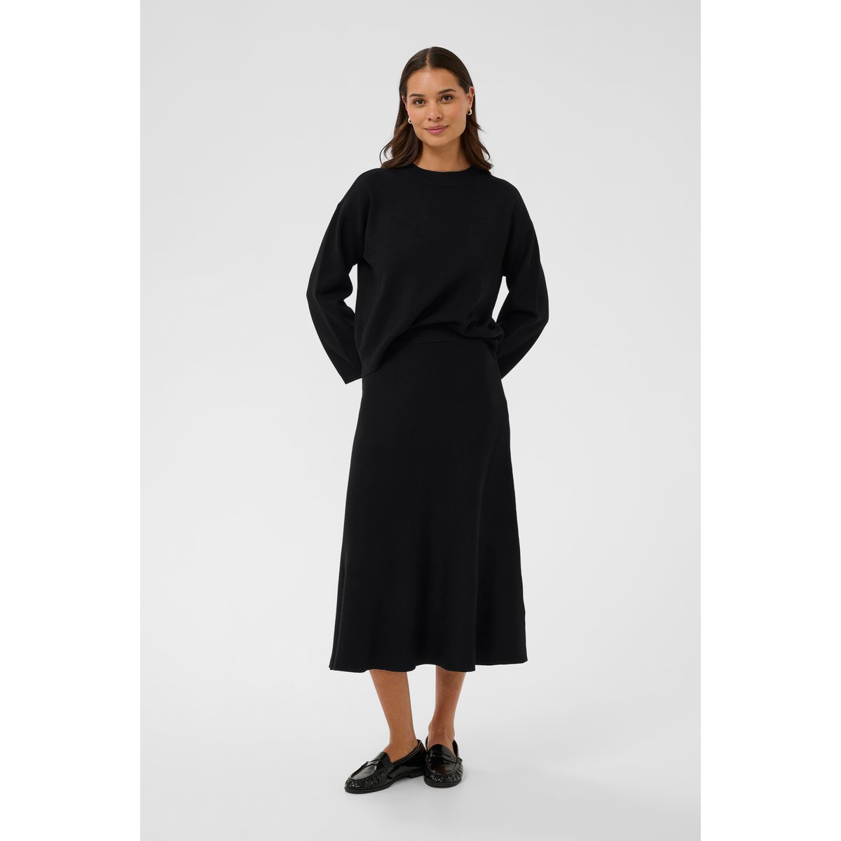 Pullover tricoté noir black deep, KAFFE