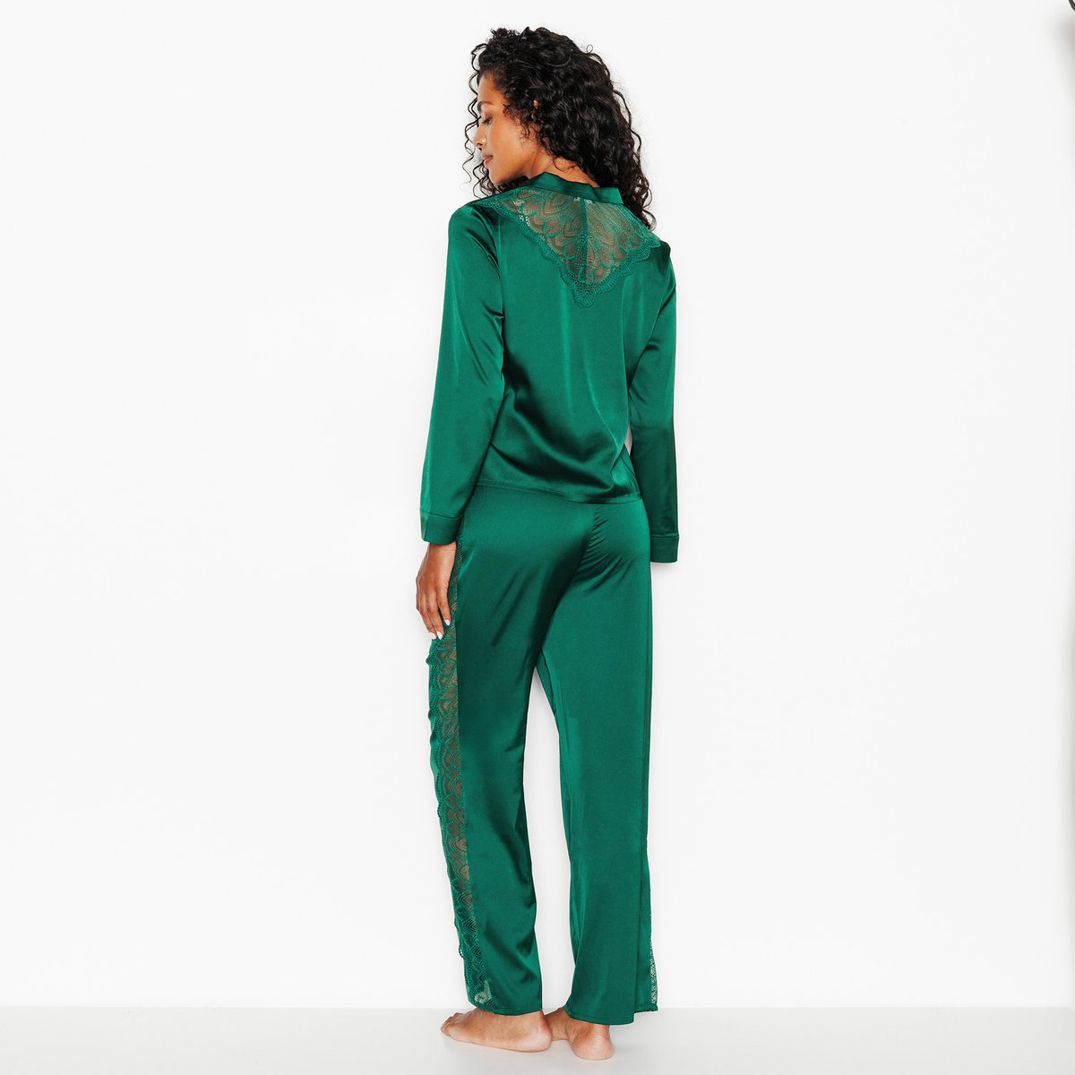 Pantalon pyjama INOUIE vert, ROUGEGORGE LINGERIE