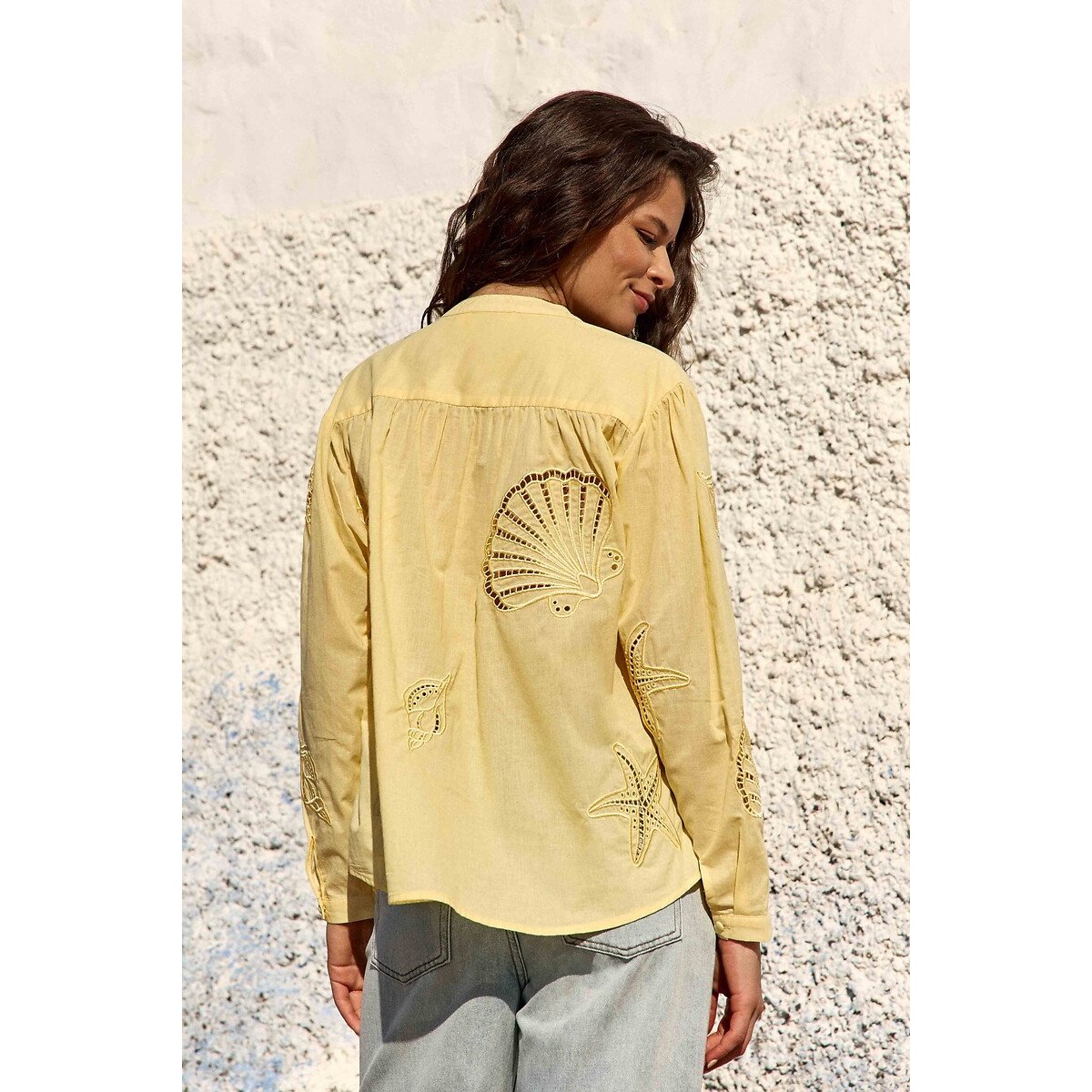 Blusa calada bordada, BOLIANE amarillo, LA PETITE ETOILE