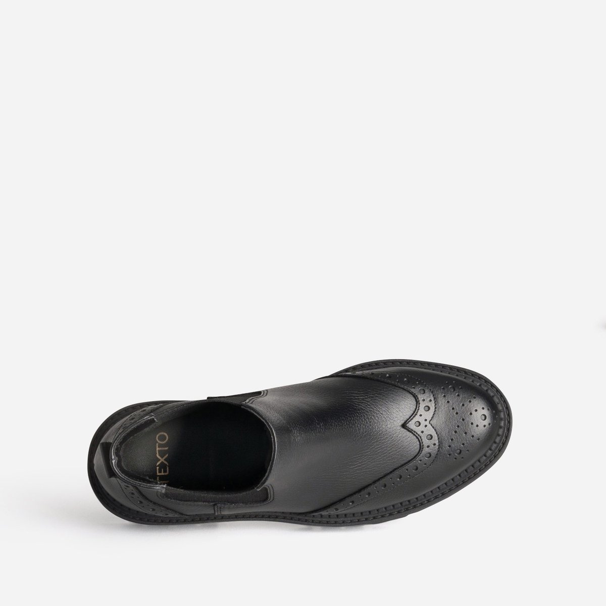 Boots en cuir LOANE noir, TEXTO
