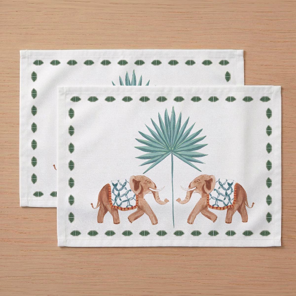 Set 2 nappes individuelles en coton 100% Manyara multicolore, NAF NAF HOME