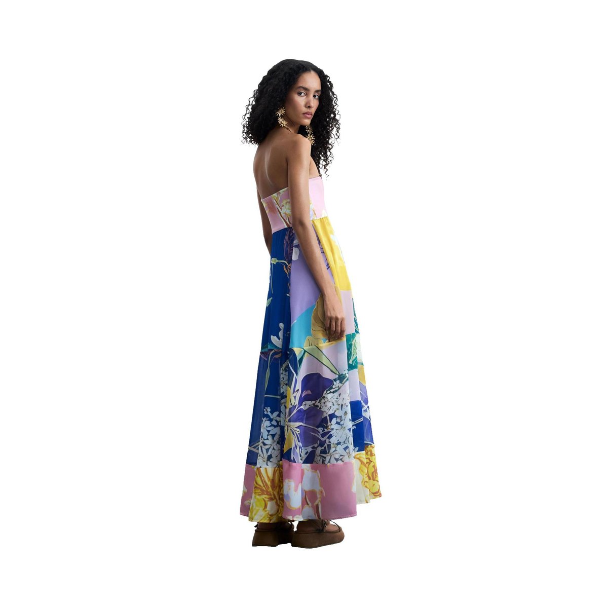 Robe longue imprimée multicolore, DESIGUAL