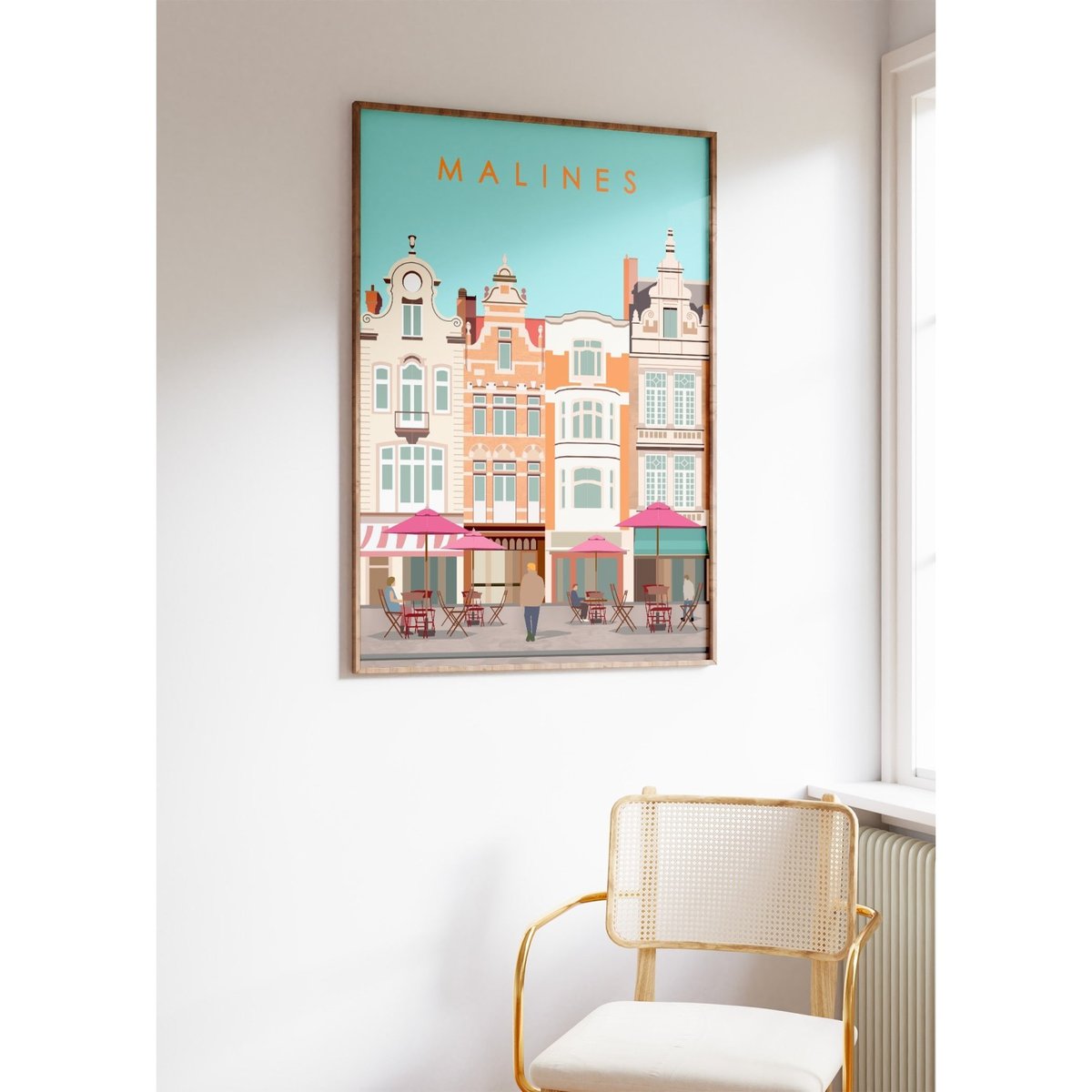Affiche ville Malines blanc, L'AFFICHERIE