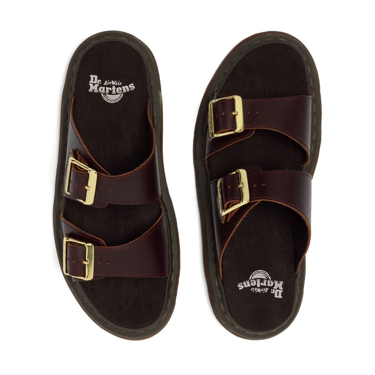 Josef Atlas Leather Mules dark burgundy red, DR. MARTENS