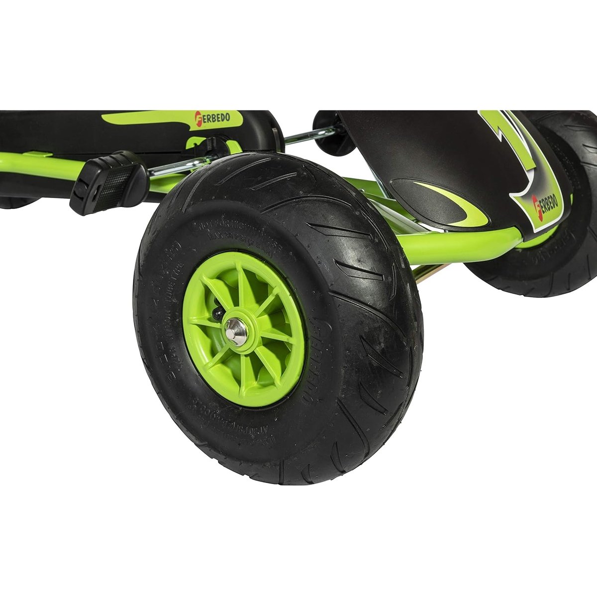 Kart à pédales noir vert Ferbedo GoKart AR 8G noir et vert, ROLLY TOYS