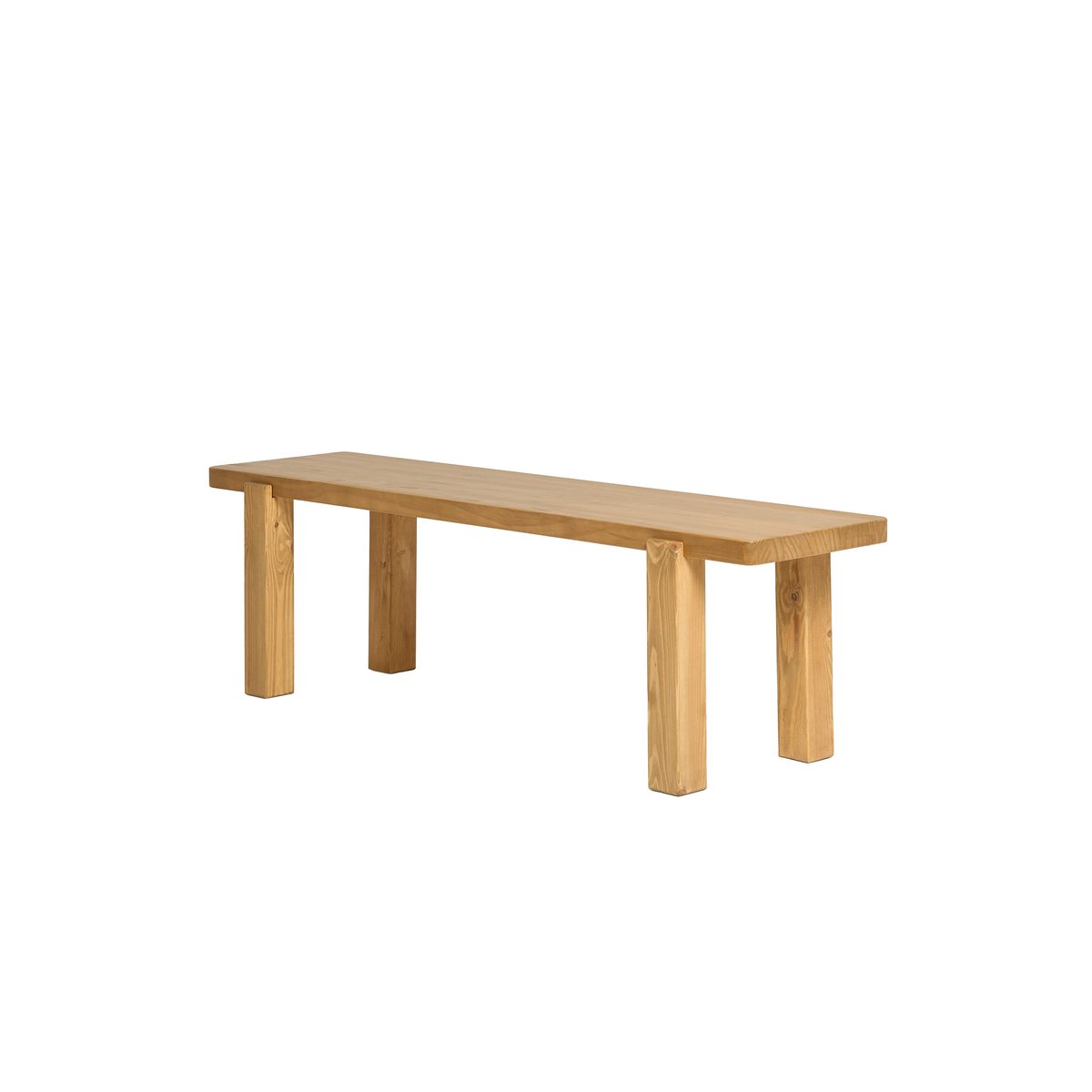 Banc en bois marron 140 cm - BUSK marron clair, HANNUN