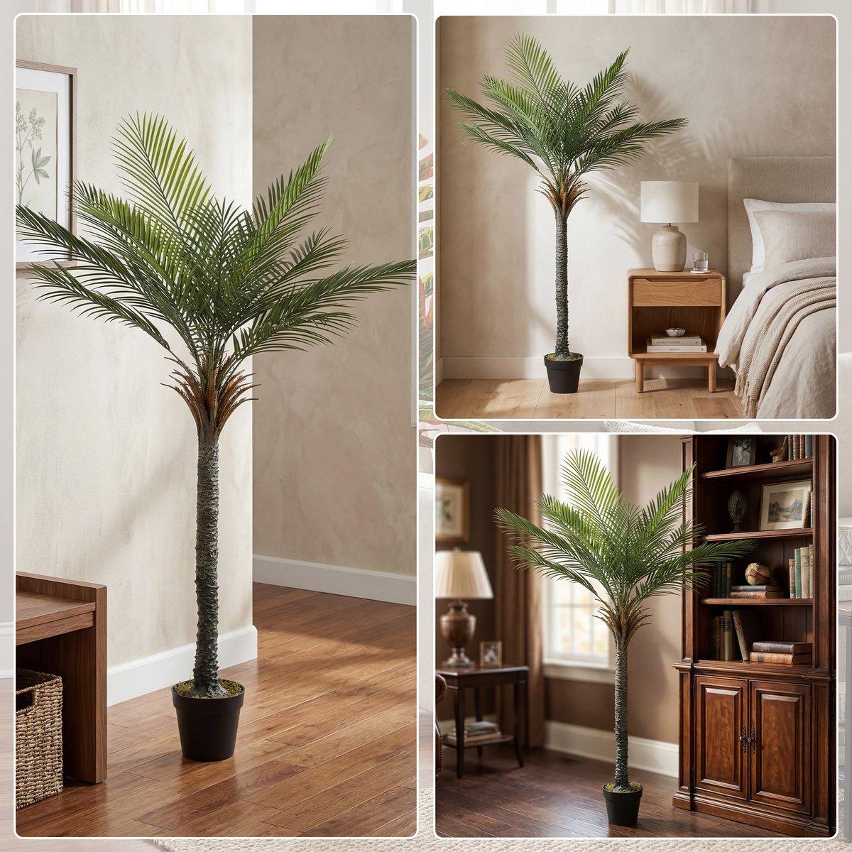 Palmier artificiel PE Vert vert, HOMCOM