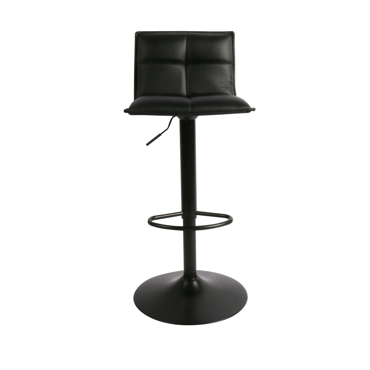 Chaise snack PU  et pied piston noir, ZAGO