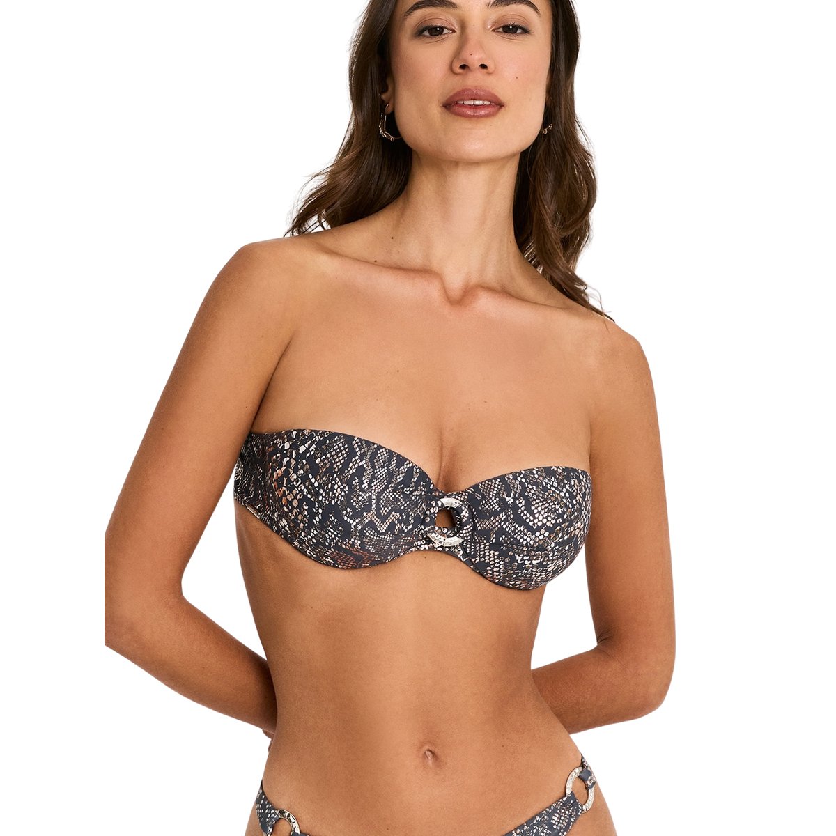 Haut maillot de bain bandeau INDIGO noir, SELMARK MARE
