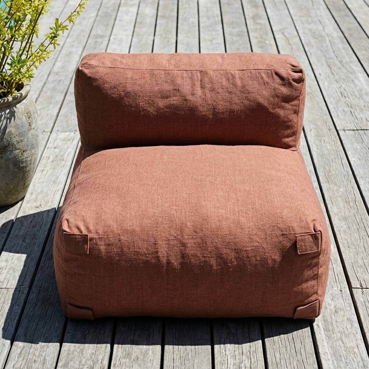 Chauffeuse pour salon de jardin modulable, MIXI terracotta, OVIALA