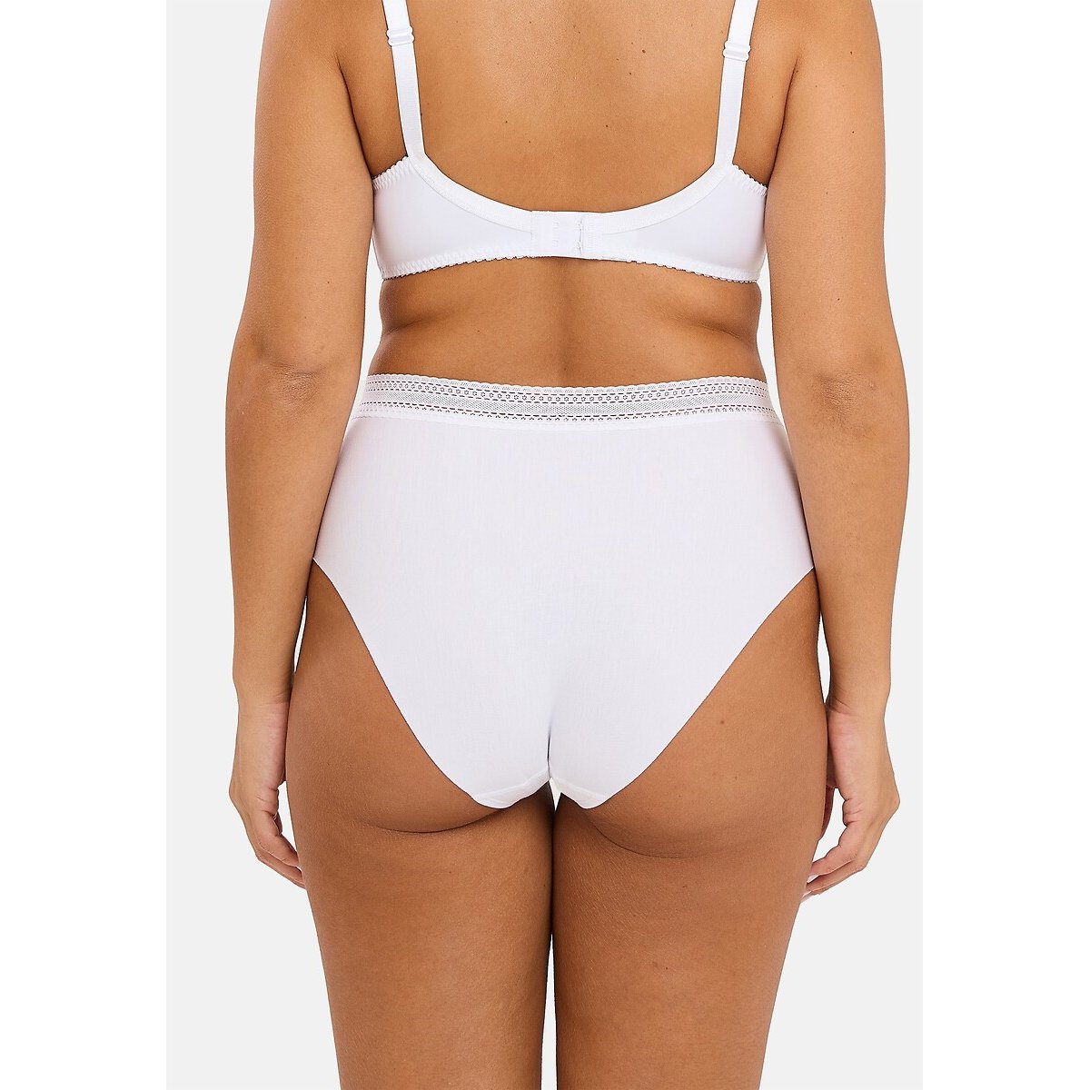 Lot de 2 culottes Hautes Invisible Coton blanc + blanc, SANS COMPLEXE