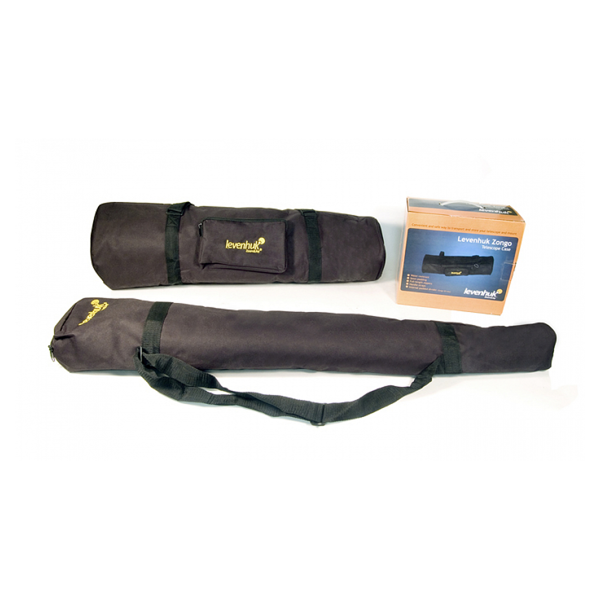 étui pour télescope Zongo 40 . Grand, noir couleur unique, LEVENHUK