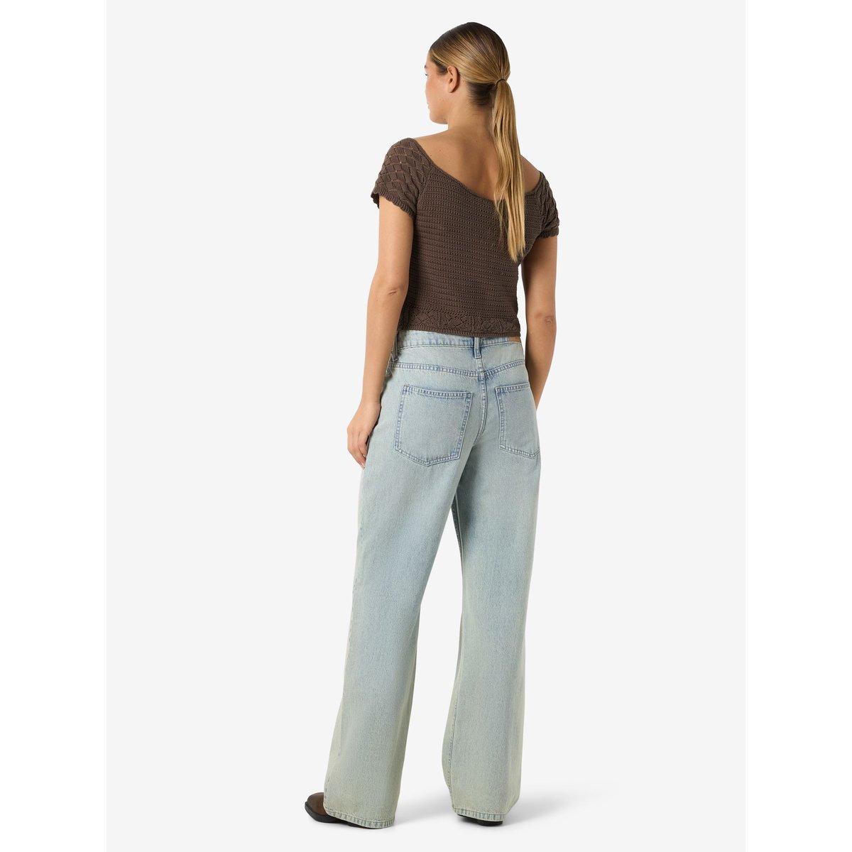 Top En Maille chocolate brown, NOISY MAY