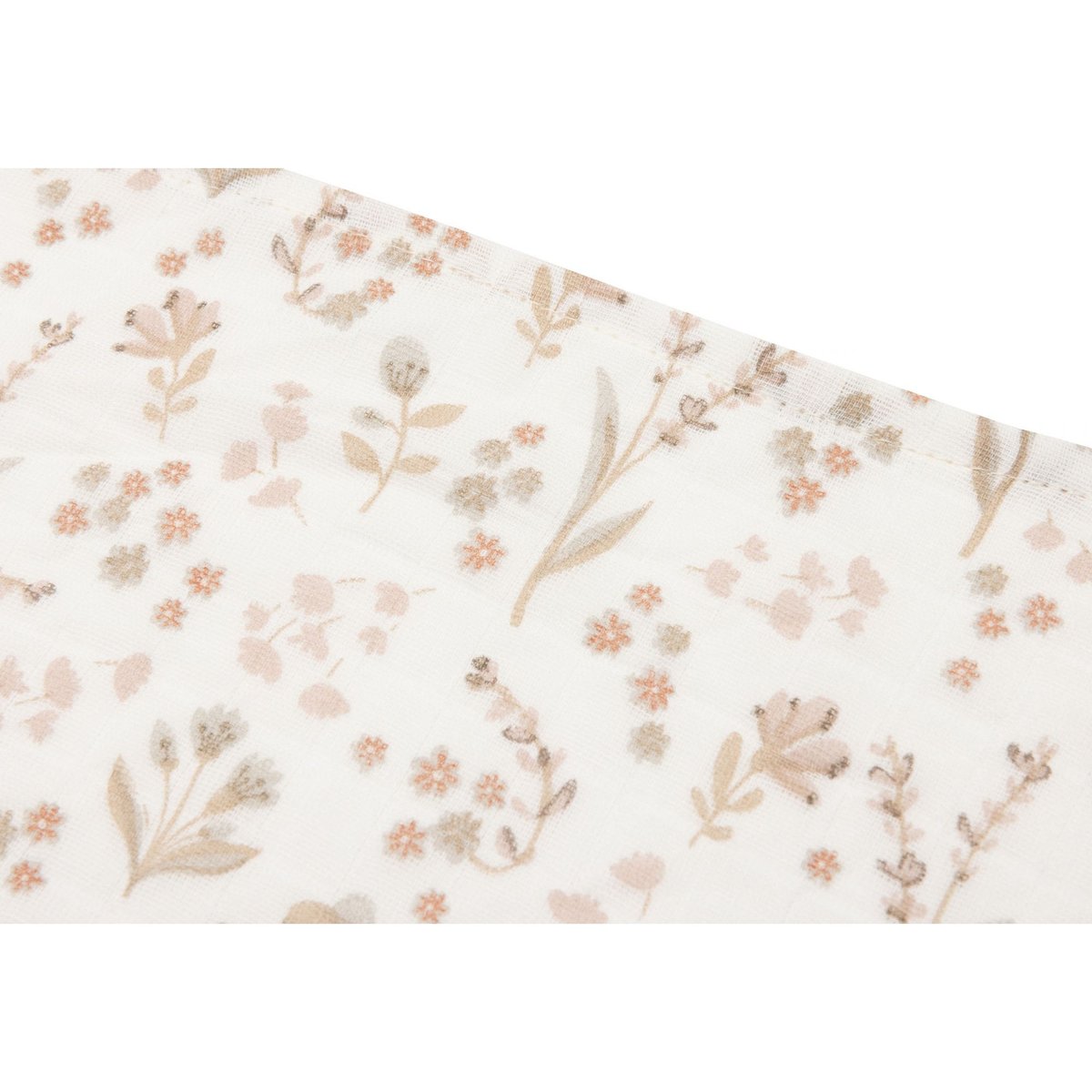 Lot de 3 langes gaze de coton blanc, rose, JOLLEIN