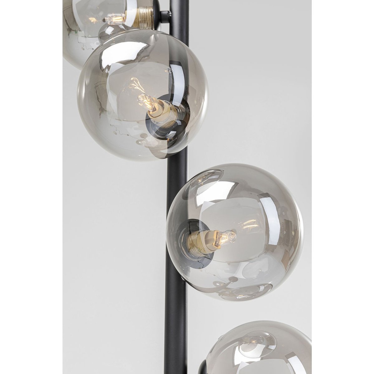 Lampadaire en verre et acier, SCALA BALLS noir, KARE DESIGN