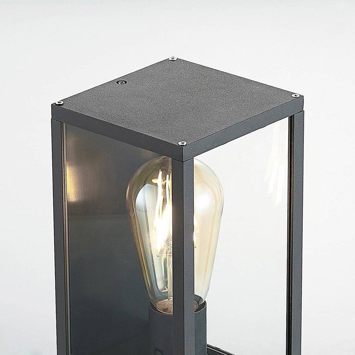 Applique extérieure en aluminium moderne anthracite, LINDBY