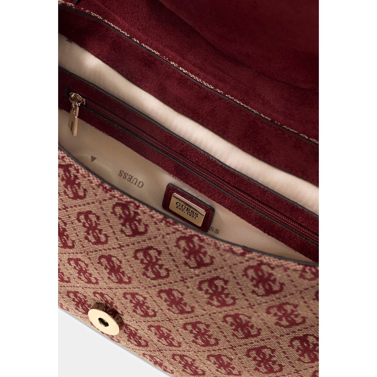 Sac À Épaule Avec Logo Samantha rouge multi, GUESS