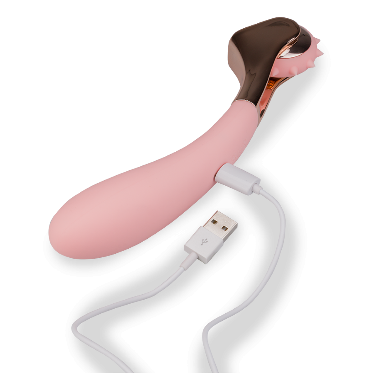Vibromasseur puissant avec roulette de Wartenberg rose, LOVE AND VIBES