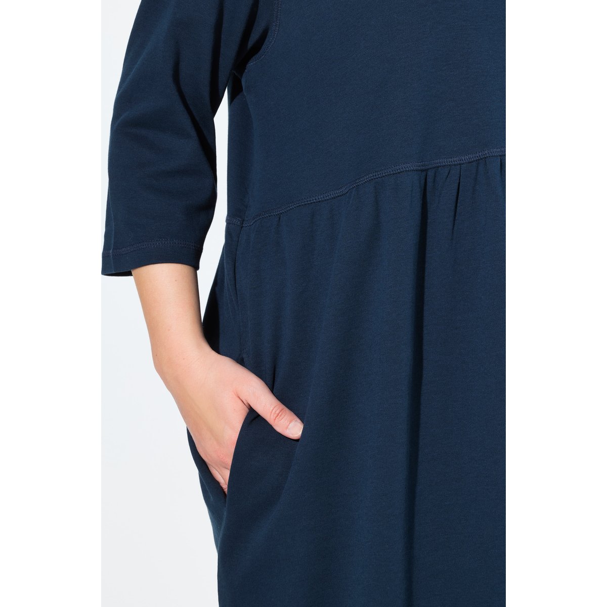 Robe maxi en jersey de coton bio marine, ULLA POPKEN