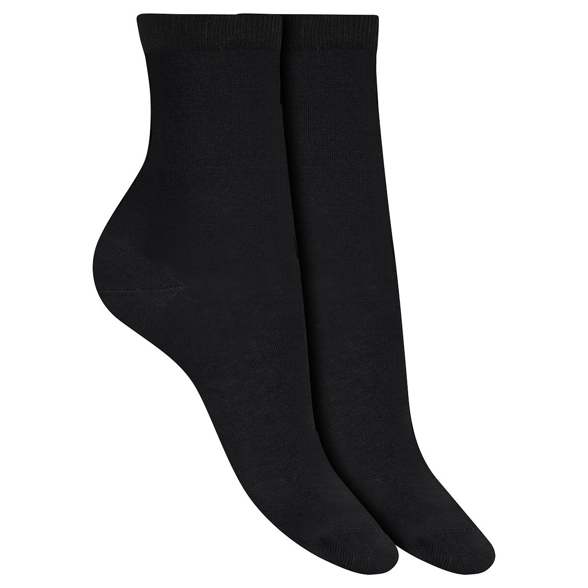 Lot de 2 paires de mi-chaussettes THERMO POLAIRE noir + noir, DIM
