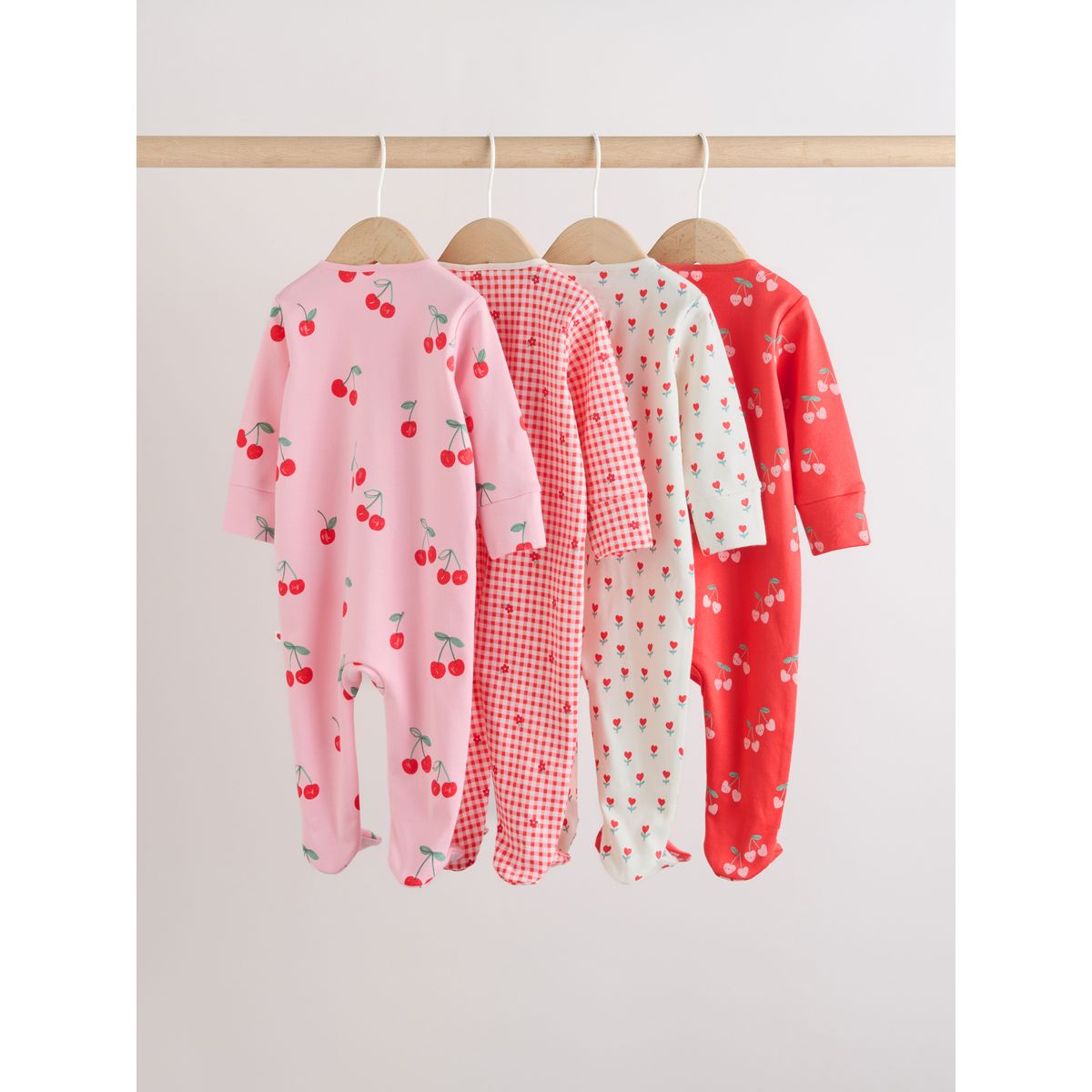 Dors-bien à zip double sens bébé, lot de 4 rouge/rose, NEXT