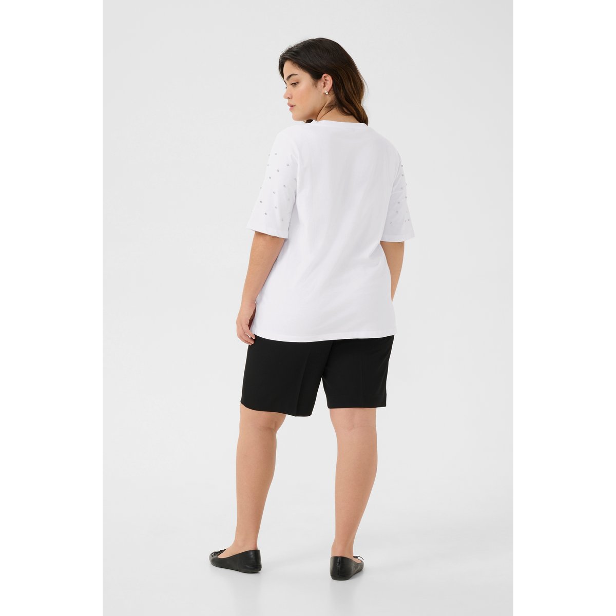 T-shirt blanc optical white, KAFFE CURVE