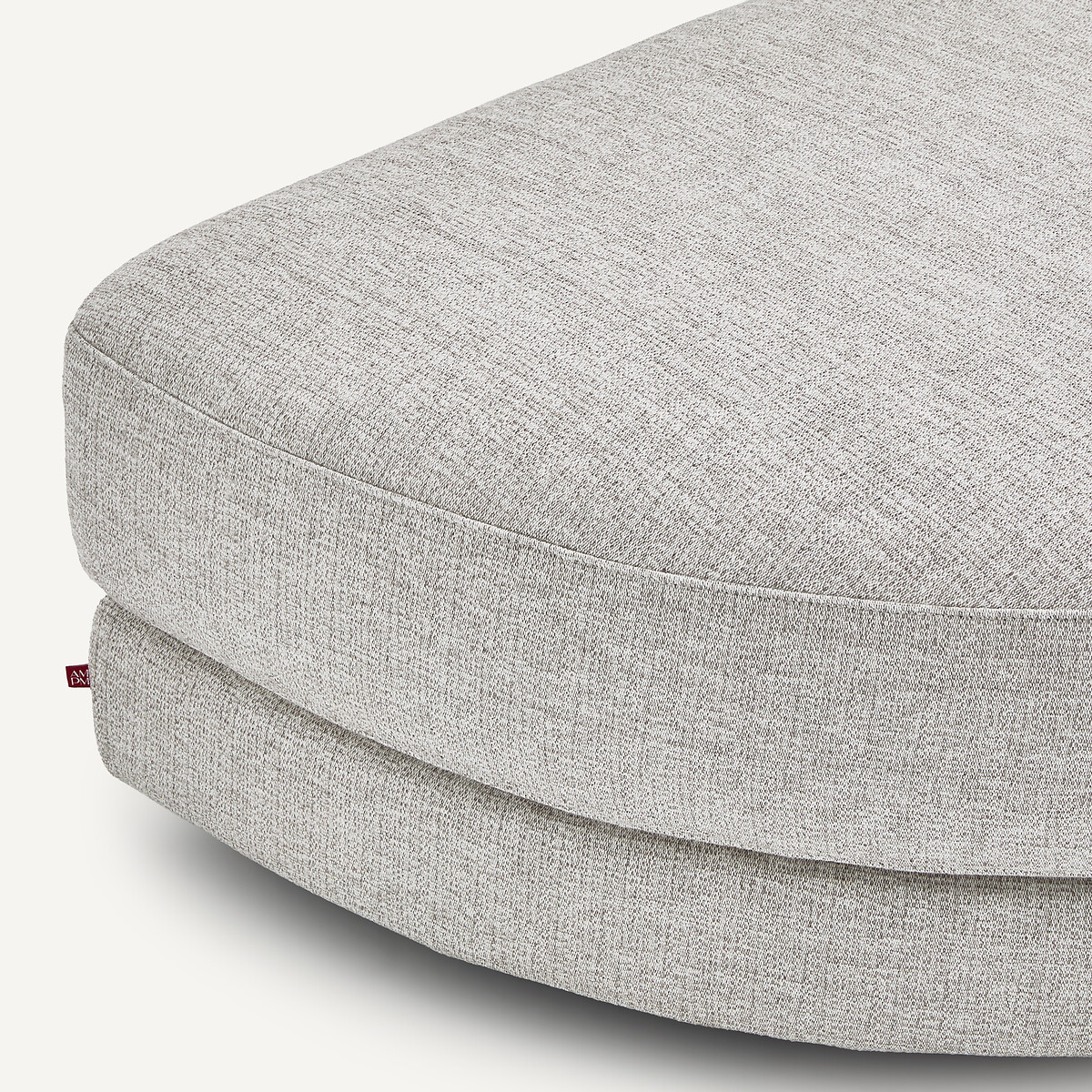 Repose-pieds modulable en toile jaspée, TIBERIO gris/blanc, AM.PM