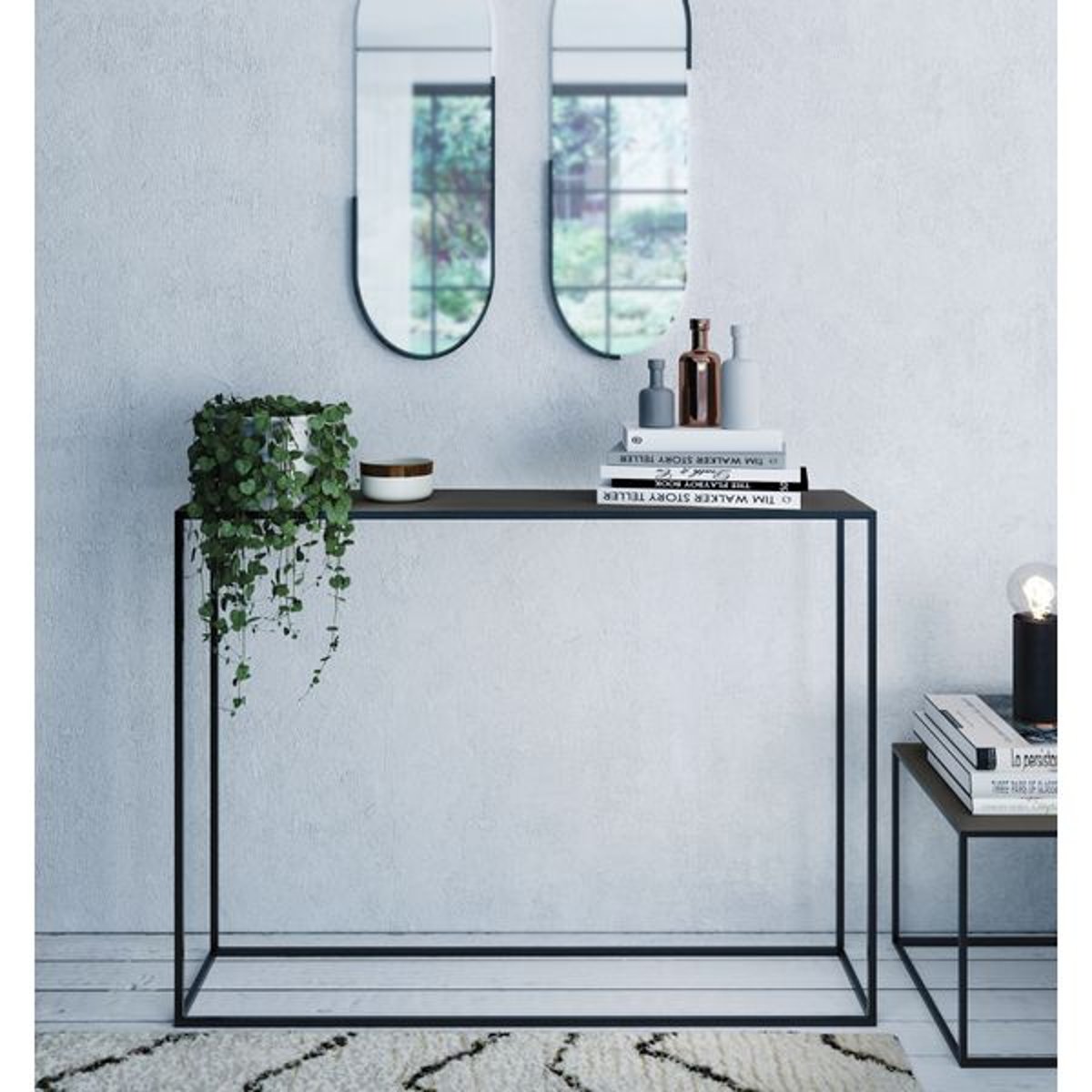 Console 110 cm noir carbone, ZAGO