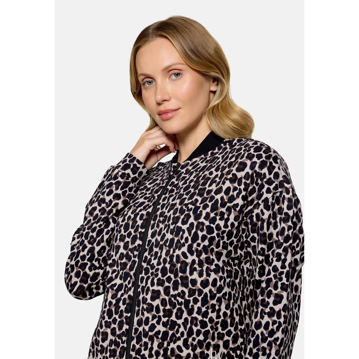 Blouson à encolure ronde noir/beige, BETTY BARCLAY