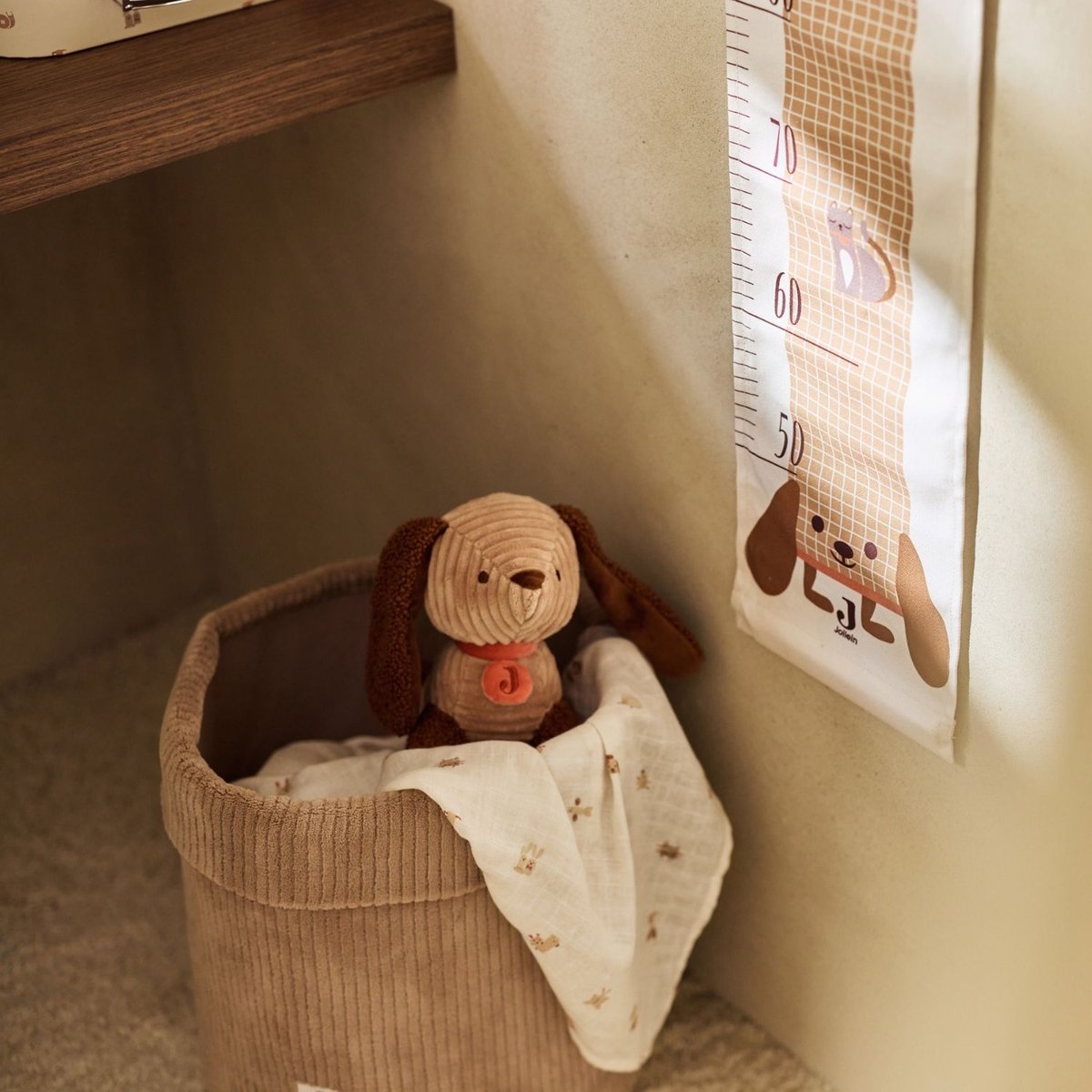 Lot de 2 maxi-langes en coton ecru, marron, beige, JOLLEIN