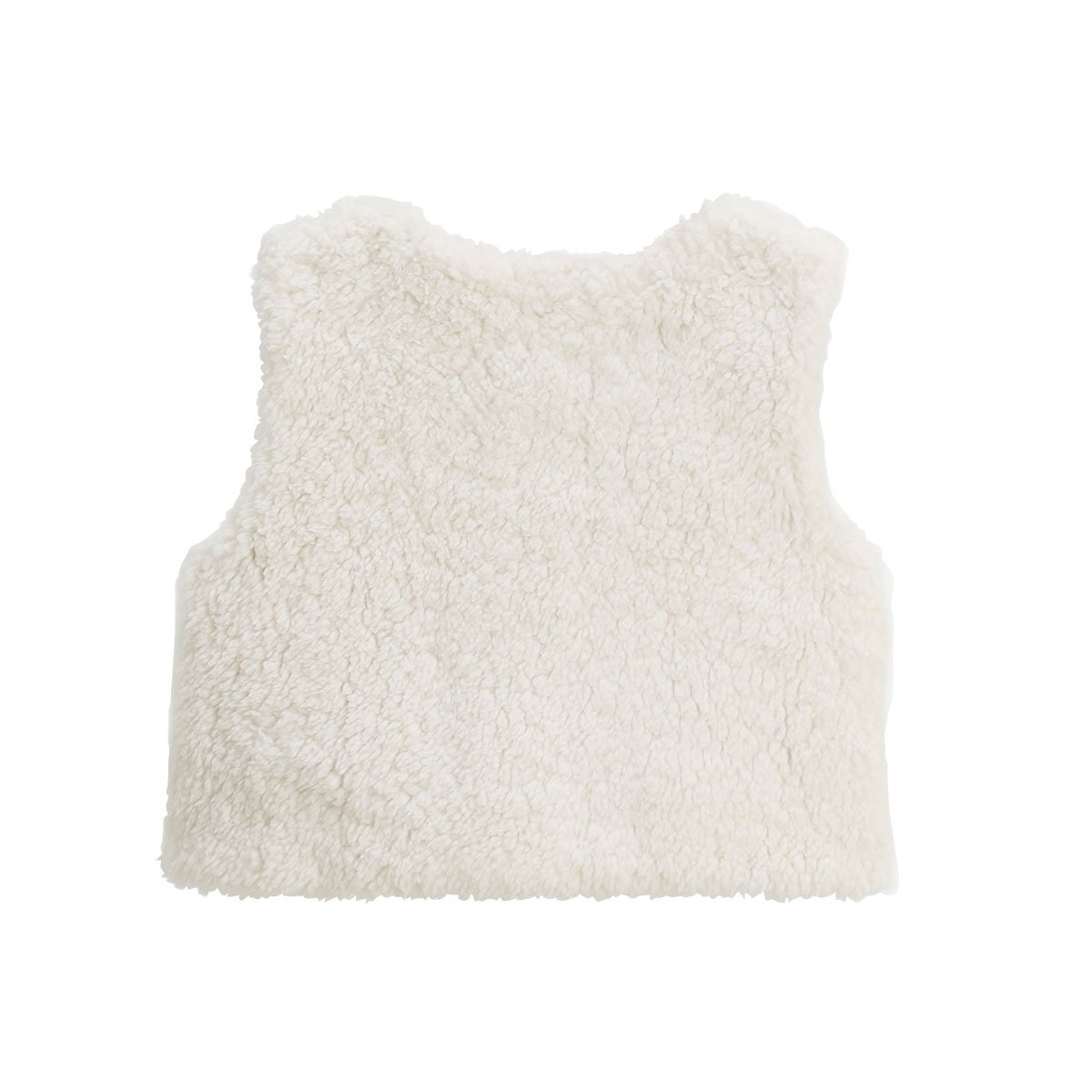 Veste sans manches enfant réversible en sherpa Céleste ecru, PETIT BEGUIN