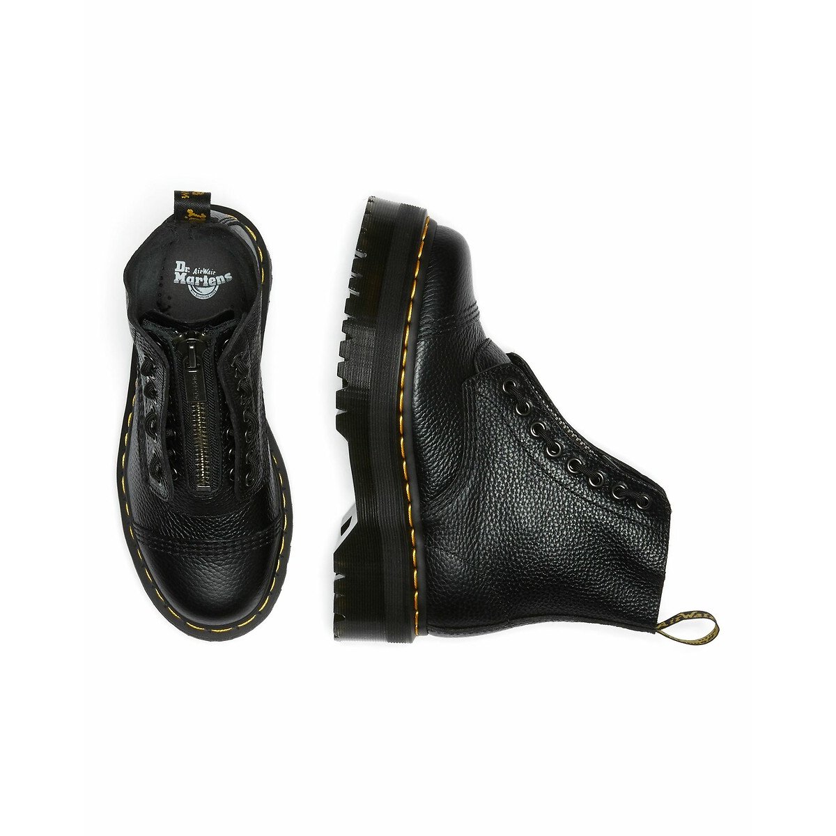 Botas de plataforma Sinclair, pele Milled Nappa preto , DR. MARTENS