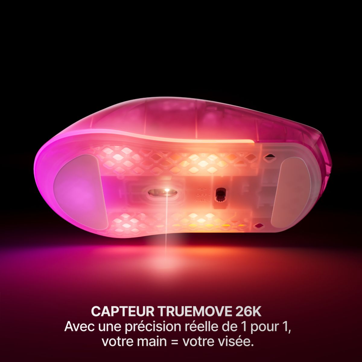 Souris Gamer Sans Fil Aerox 3 WL Gen 2 - MagentaHaze couleur unique, STEELSERIES