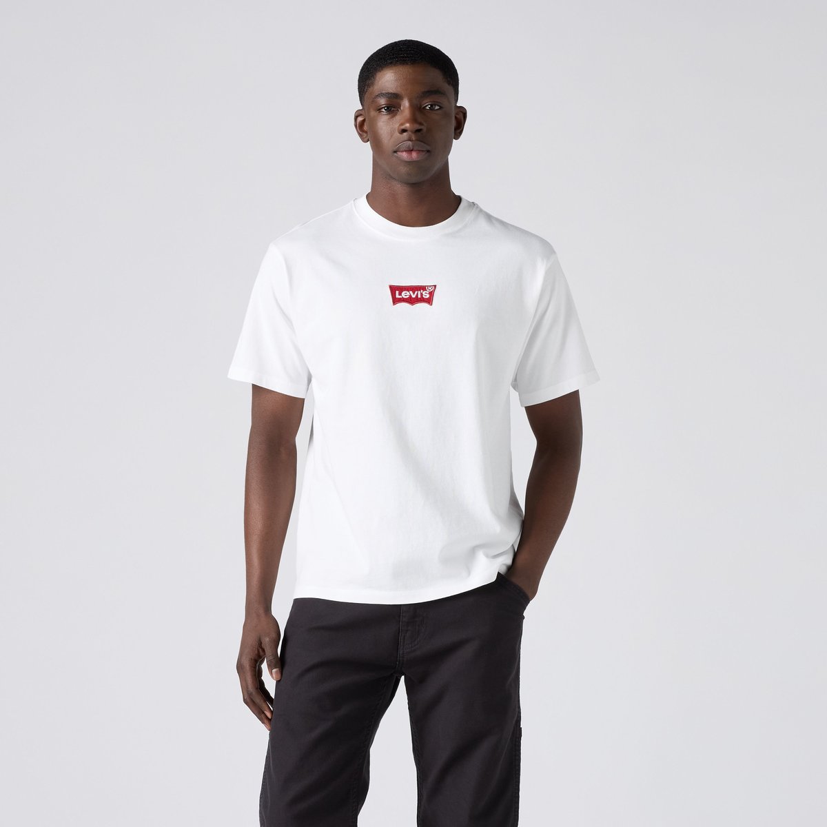 T-shirt graphique coupe vintage blanc - lse_batwing badge white+, LEVI'S