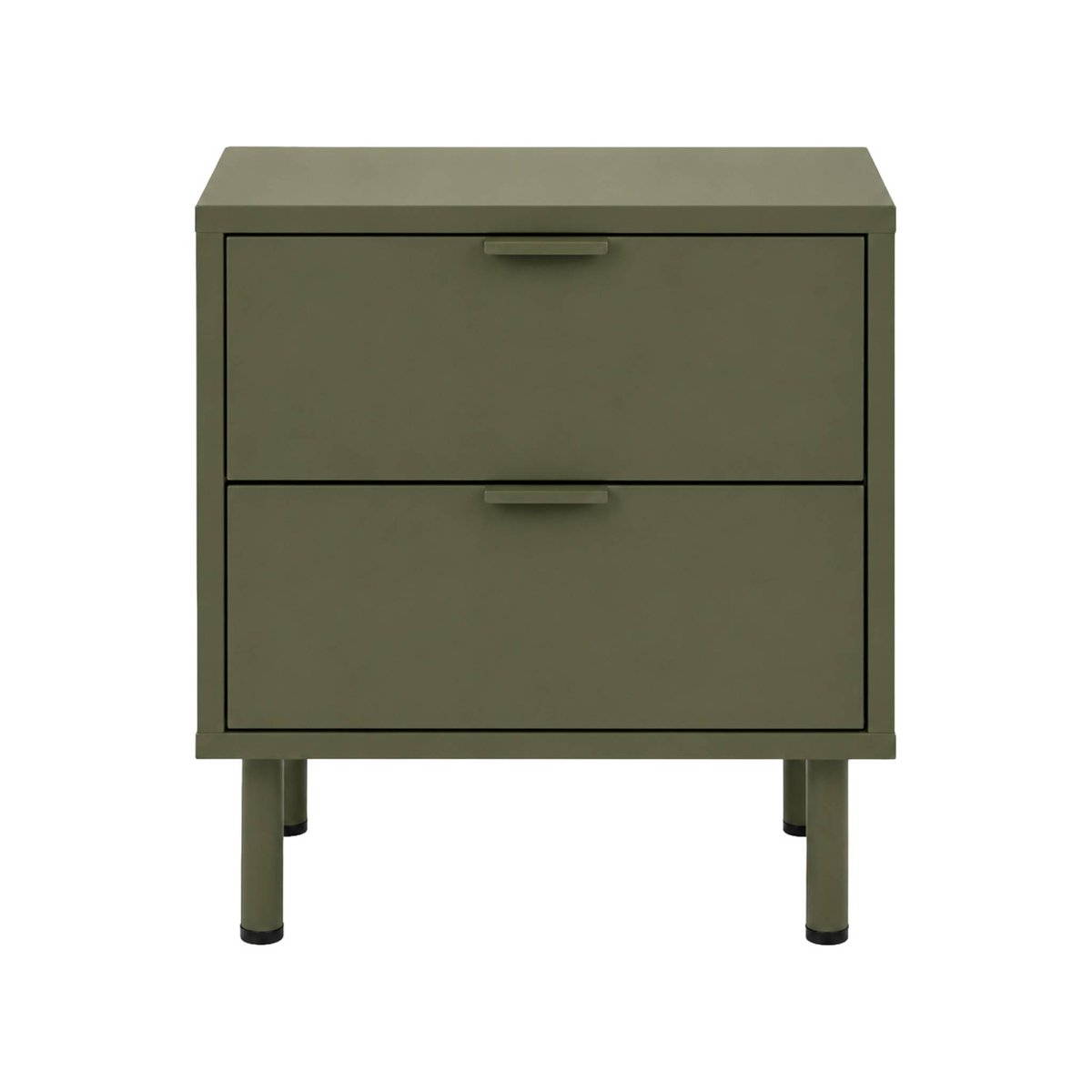Table de chevet décor bois et métal 2 tiroirs ELLIE beige, SWEEEK