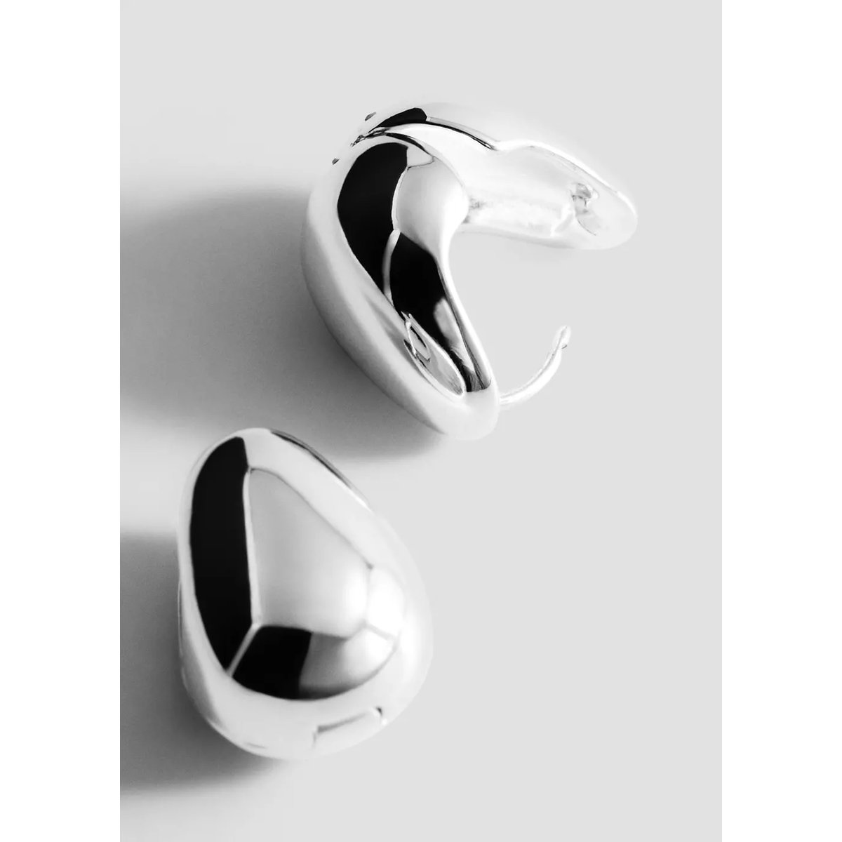 Boucles d'oreilles goutte argent, MANGO
