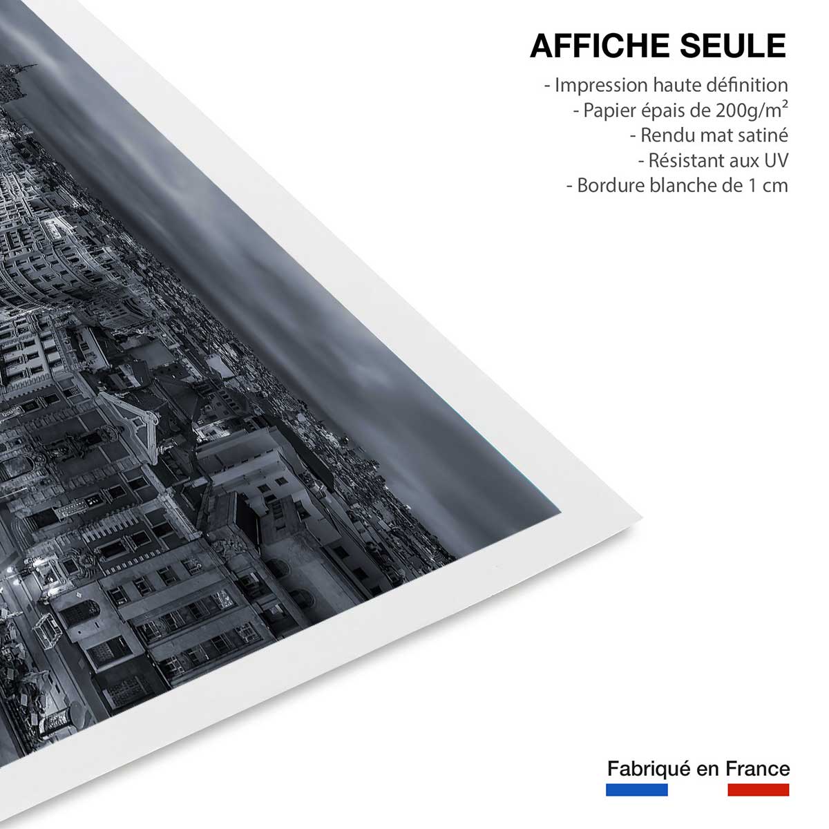 Affiche madrid city lights affiche seule, HEXOA